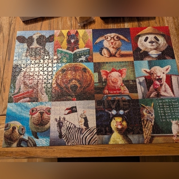 Jigsaw puzzle 1000 piece "Funny Animals" one missing piece - Picture 7 of 7
